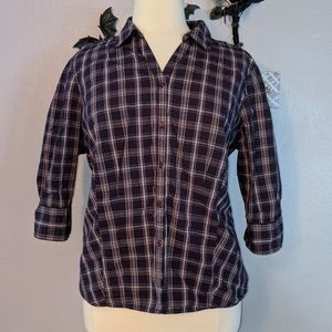 Plaid and purple button up